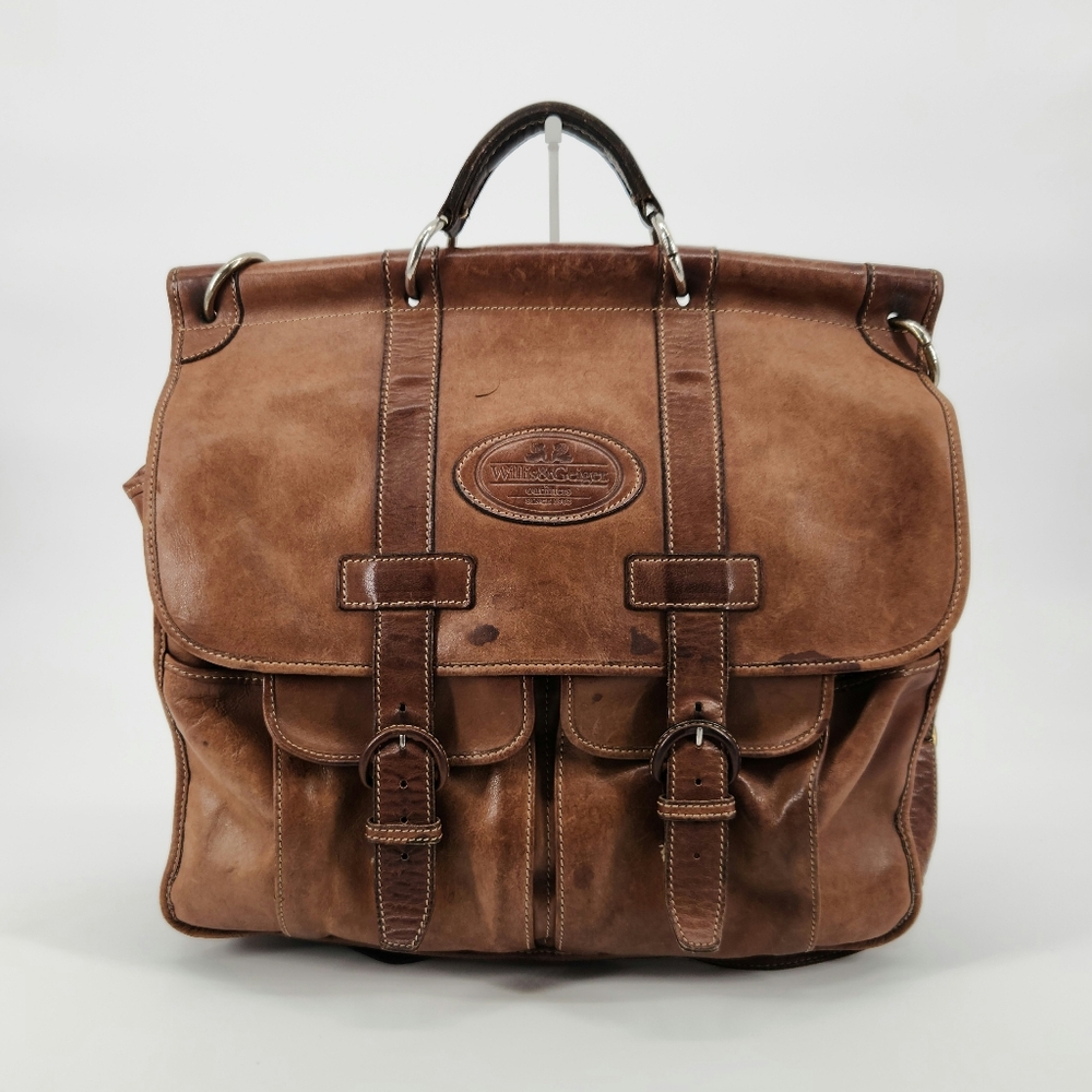 Classic Tan Leather Briefcase